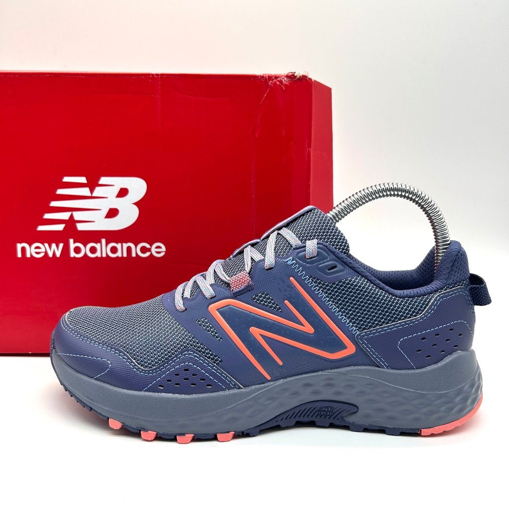 New Balance 410v8 Shoes Womens 7.5B Blue Red Trail Running Sneakers WT410CJ8